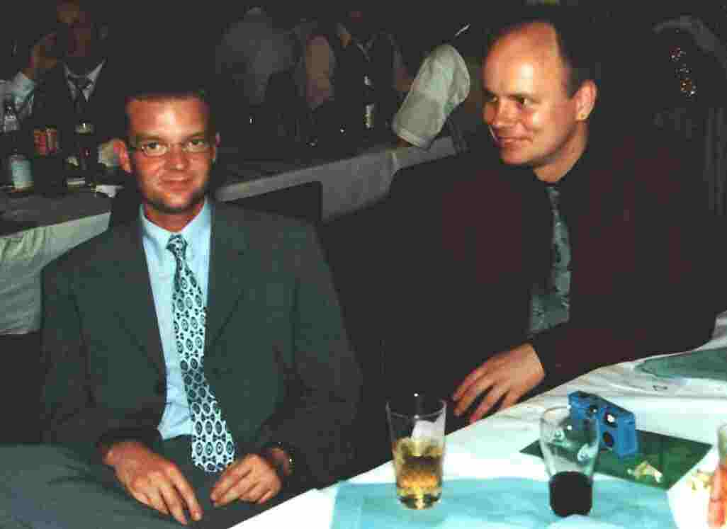 Juni 2001, mit Jens Östreich auf der Hochzeit von Marc und Nicole